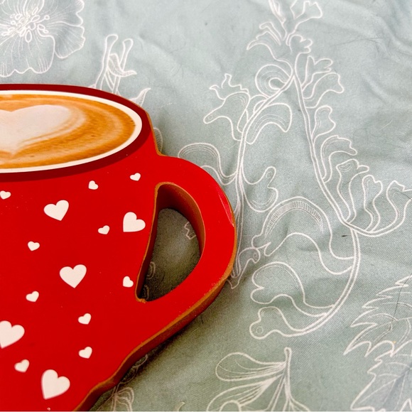 Adorable Latte Coffee Lover Home Decor Accent Tiered Tray Decor Display - Picture 9 of 9